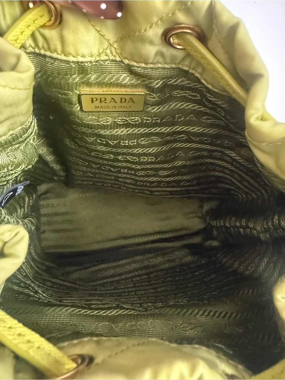 Prada Re-Edition Chaîne Re-Nylon Lime Shoulder Bag
